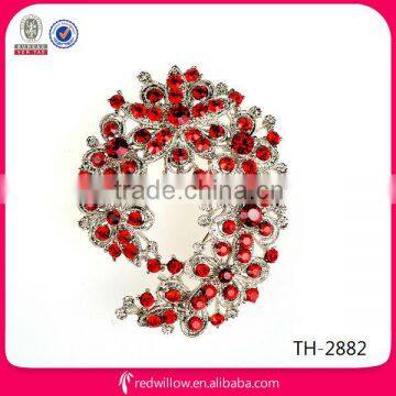 Wholesale 2014 new designed fancy flower wedding crystal brooches