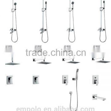 Square Design Wall Mounted Bathroom Rainfall Shower Set 13 3602 photo-3