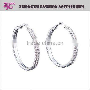 2014 new diamond hoop earring for lady