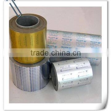 pharmaceutical color or silver aluminum foil blister packs