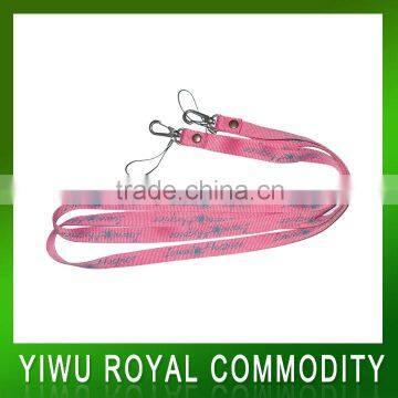Personalized Pink Keys Holder Polyester Promtional Lanyards