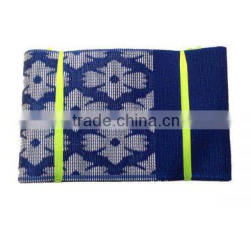 Fashion design royal blue seamless tube bandana aso oke head tie for african party and wedding