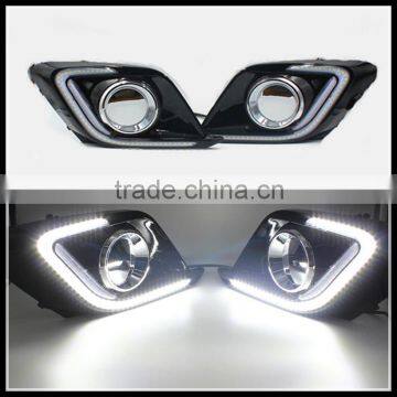 For Mazda 3 Axela 2014-2015 White Yellow Tube LED Daytime Day Fog Light DRL Run lamp