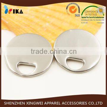 25mm diameter metal round black zipper puller for garment