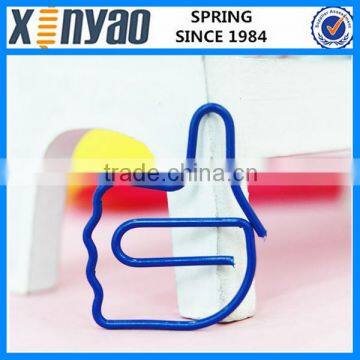 hight quality promotional gifts custom logo metal hand thumb shape paper clips