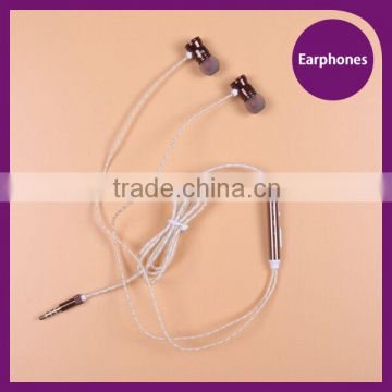 Factory price in ear earphones metal ear house headphones for iPhone/Android phone with super bass sound