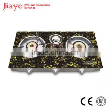 7mm Tempered glass 3 burner table top gas cooker gas stove