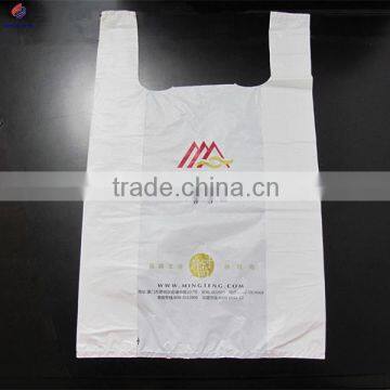 Custom printed hdpe t-shirt plastic bag for snack food packaging