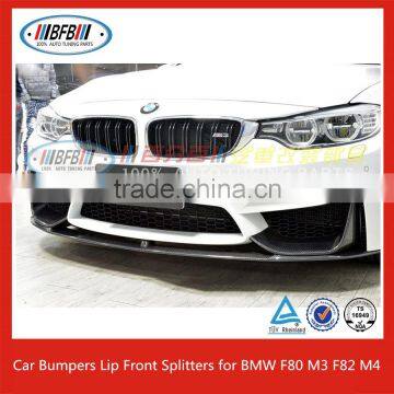 Real Carbon Fiber Car Bumpers Lip Front Splitters for BMW F80 M3 F82 M4 Bumper 2015 3 4 Series