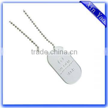 Wholesale Cheap Aluminum Silver Dog tag with chains