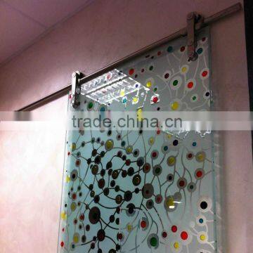 Single wheel sliding glass door design YG-D334