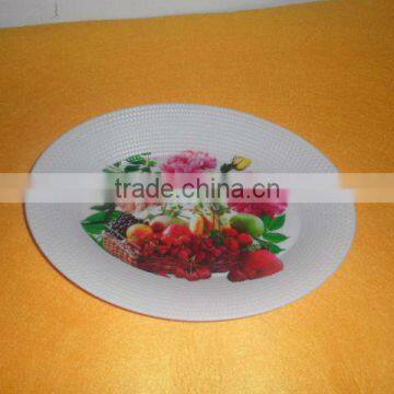 plastic round flat printing dish