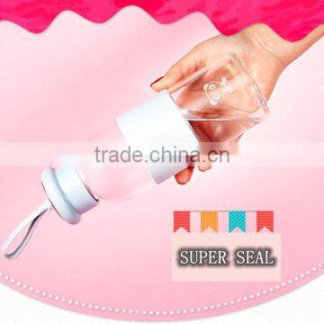 Silicone Cover Glass Juice Cup Super Seal Outdoor Using Juice Seal Sport Juice Glass Cup photo-5