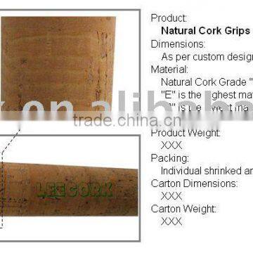 natural cork fishing handle