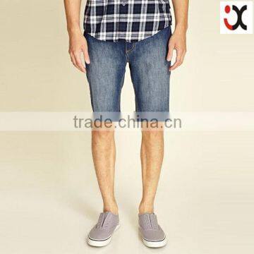 Custom design fashion brand men's frayed denim shorts pants (JXW1819)