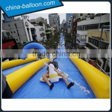 Giant slide the city/ 1000 ft slip n slide inflatable slide the city with double lanes