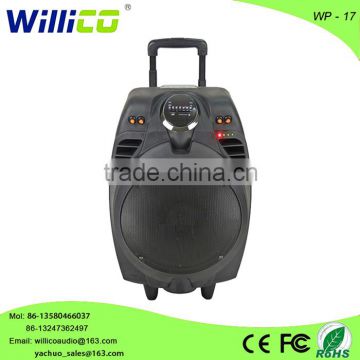 Powerful outdoor activities speaker multifunction trolley speaker with guitar input