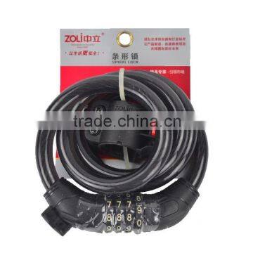 hot selling good quality anti-theft bicycle spiral lock