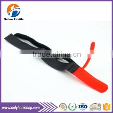 Custom printed logo hook and loop cable ties, nylon hook and loop cable ties, high quality hook and loop cable ties