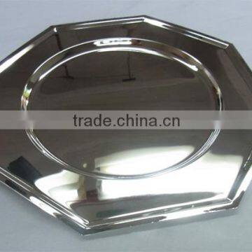 Round Plate Modern Design Silver Platter Metal Plate Serve up Entertaining Breakfast Collect Mails for Hotel Household photo-5