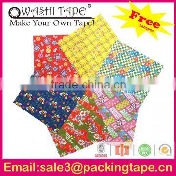 Printing logo washi adhesive sticker,washi sticker sheet