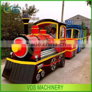 Park multifunctional sightseeing car and amusement rides electric trackless train rides hot sale