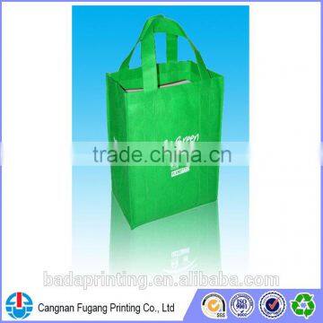 100% recyclable fabric for wine gift bag, wine glass carrying bag made in China