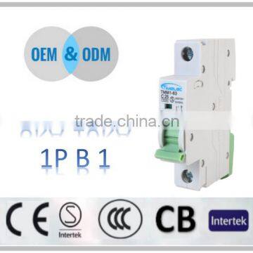 1P 240/415V 6ka/10ka breaking capacity miniature air circuit breaker Good price made in china