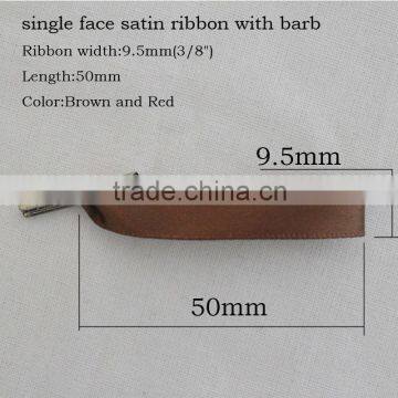 single face satin ribbon gift loop with metal barb on end