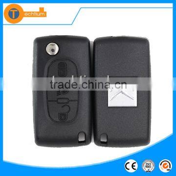 407 / HU83 flip remote key blank for Citroen 407 C1,C2,C3,C4,C5 3 button flip remote key blank case shell with LED light button