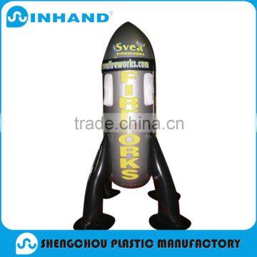 pvc Inflatable promotional toys, manufacture rocket festival gift