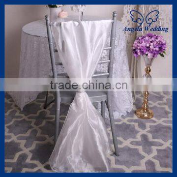 SH003K New cheap elegant fancy wedding ivory organza chair sash with buckle