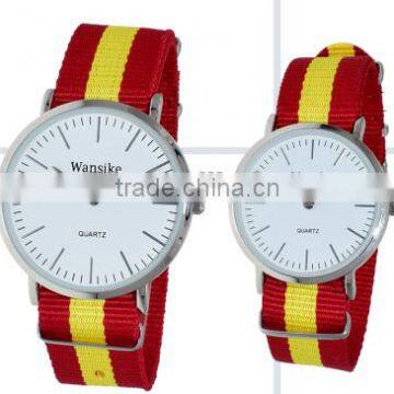 Gift cheap leather couple wrist quartz watches for promotional