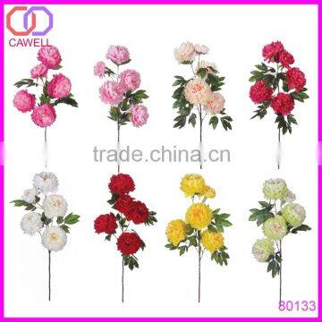 Modern 5 head romantic peony flower/artificial peony flower