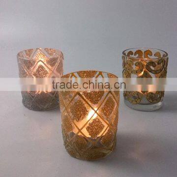 Factory outlets 2015 personalized wedding decoration glass candle holder /votive candle holder/christmas gift