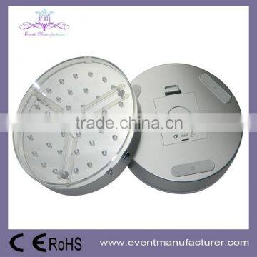 6 inch Round battery operated LED uplighter vase base for decoration