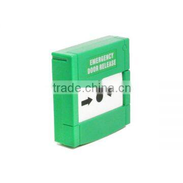 12V Green color Double pole resettable manual call point for Emergency door release