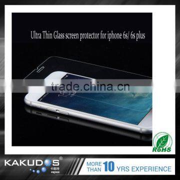 Ultra Thin mobile clear gold tempered glass screen protector for iPhone 6
