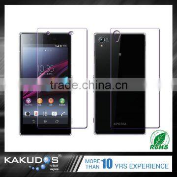 Anti-dust 100% precise size hardness 9H screen protector packaging for Sony Z1