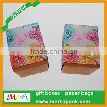 Spa Candle Holder Box Decoration Storage Case Tea Packaging Paper 3 Patterns Box