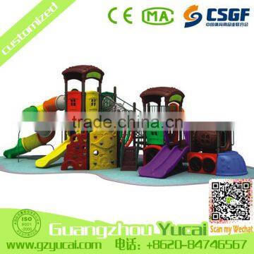 hot sale children outdoor playground gym equipment slides customized