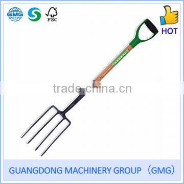 2015 newest Extra Long Carbon Stainless Steel Digging Fork With Ash Wood Shaft And Cushioned Grip (GMG)