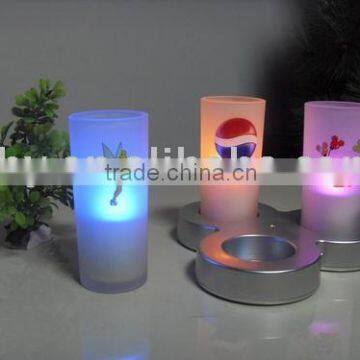 LED light up rechargeable plastic candle