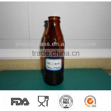 amber glass energy drink bottle with crown