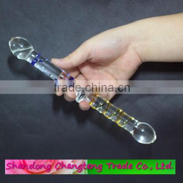 Sex Toys Factory Double Headed Penis Glass Double Dildo