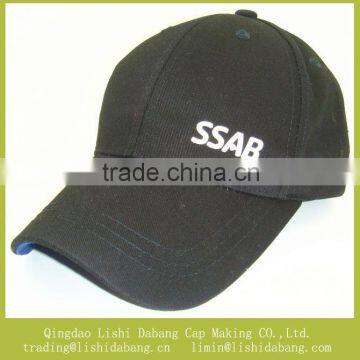 Silicon Print Logo Baseball Caps, Black Sports Baseball Cap Custom Logo