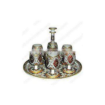 decorative marble jam set