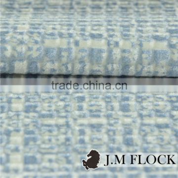 Luxury sofa fabric polyester non woven fabric flocking velvet