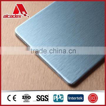 Anodized imported materials brushed silver aluminium composite panel