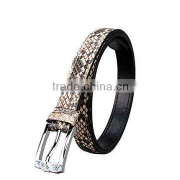 Jranter Colorful Genuine Python Leather Women Belt Stainless Steel Buckle photo-2
